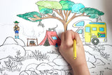 African Safari Themed Giant Colouring Poster