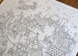 Advent Village Giant Colouring Poster