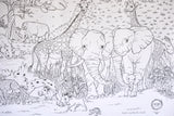 African Safari Themed Giant Colouring Poster