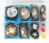 Seaside Rocks - Colour Me In Rock Painting Set