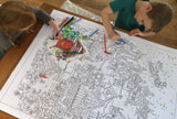 Advent Village Giant Colouring Poster