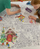 Advent Village Giant Colouring Poster