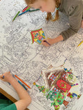 Advent Village Giant Colouring Poster
