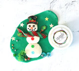 Build a Snowman Themed Mini Playdough Tub