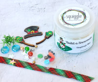 Build a Snowman Themed Mini Playdough Tub