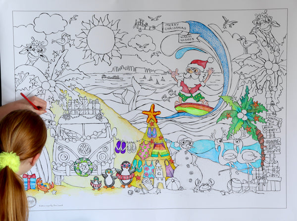 Feeling Christmas-Sea Giant Colouring In Poster