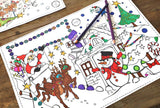 Colour Me In Christmas Scene Placemats