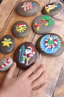 Rocking Hot Christmas - Colour Me In Rock Set