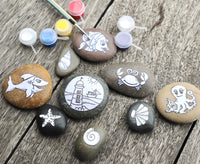 Seaside Rocks - Colour Me In Rock Painting Set