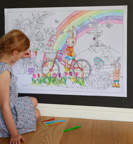 Easter Bunny Trail - Giant Colouring in Poster