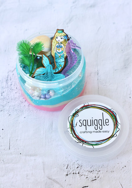 Mermaid Themed Mini Playdough Tub