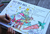 Colour Me In Christmas Scene Placemats