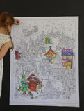 Advent Village Giant Colouring Poster